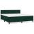 Pat box spring cu saltea, verde închis, 160x200 cm, catifea GartenMobel Dekor