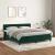 Pat box spring cu saltea, verde închis, 160x200 cm, catifea GartenMobel Dekor