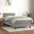 Pat box spring cu saltea, gri deschis, 90x190 cm, catifea GartenMobel Dekor
