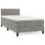 Pat box spring cu saltea, gri deschis, 90x190 cm, catifea GartenMobel Dekor