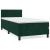 Pat box spring cu saltea, verde închis, 90x190 cm, catifea GartenMobel Dekor