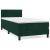 Pat box spring cu saltea, verde închis, 90x200 cm, catifea GartenMobel Dekor