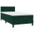 Pat box spring cu saltea, verde închis, 90x200 cm, catifea GartenMobel Dekor