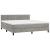 Pat box spring cu saltea, gri deschis, 160x200 cm, catifea GartenMobel Dekor