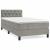 Pat box spring cu saltea, gri deschis, 80x200 cm, catifea GartenMobel Dekor