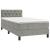 Pat box spring cu saltea, gri deschis, 80x200 cm, catifea GartenMobel Dekor