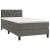 Pat box spring cu saltea, gri închis, 80x200 cm, catifea GartenMobel Dekor