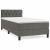 Pat box spring cu saltea, gri închis, 80x200 cm, catifea GartenMobel Dekor