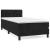 Pat box spring cu saltea, negru, 80x200 cm, catifea GartenMobel Dekor