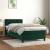 Pat box spring cu saltea, verde închis, 80x200 cm, catifea GartenMobel Dekor