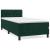 Pat box spring cu saltea, verde închis, 80x200 cm, catifea GartenMobel Dekor