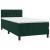 Pat box spring cu saltea, verde închis, 80x200 cm, catifea GartenMobel Dekor