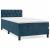 Pat box spring cu saltea, albastru închis, 80x200 cm, catifea GartenMobel Dekor