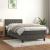 Pat box spring cu saltea, gri închis, 90x190 cm, catifea GartenMobel Dekor