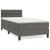 Pat box spring cu saltea, gri închis, 90x190 cm, catifea GartenMobel Dekor