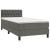 Pat box spring cu saltea, gri închis, 90x190 cm, catifea GartenMobel Dekor