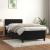 Pat box spring cu saltea, negru, 90x190 cm, catifea GartenMobel Dekor