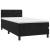 Pat box spring cu saltea, negru, 90x190 cm, catifea GartenMobel Dekor