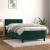 Pat box spring cu saltea, verde închis, 90x190 cm, catifea GartenMobel Dekor