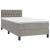 Pat box spring cu saltea, gri deschis, 90x200 cm, catifea GartenMobel Dekor