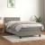 Pat box spring cu saltea, gri deschis, 90x200 cm, catifea GartenMobel Dekor