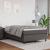 Pat box spring cu saltea, gri, 120x200 cm, piele ecologică GartenMobel Dekor