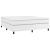 Pat box spring cu saltea, alb, 160x200 cm, piele ecologică GartenMobel Dekor