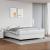 Pat box spring cu saltea, alb, 180x200 cm, piele ecologică GartenMobel Dekor
