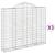 Coșuri gabion arcuite 3 buc, 200x30x160/180 cm, fier galvanizat GartenMobel Dekor