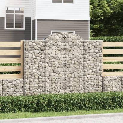 Coșuri gabion arcuite 4 buc, 200x30x160/180 cm, fier galvanizat GartenMobel Dekor