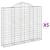 Coșuri gabion arcuite 5 buc, 200x30x160/180 cm, fier galvanizat GartenMobel Dekor