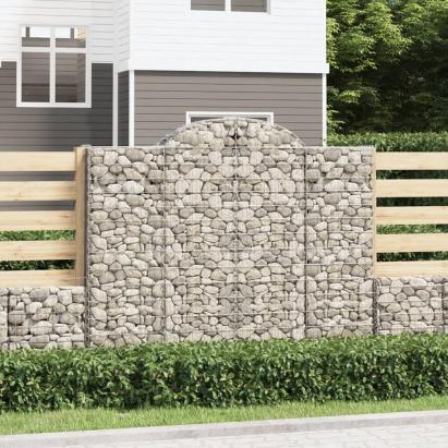 Coșuri gabion arcuite 5 buc, 200x30x160/180 cm, fier galvanizat GartenMobel Dekor