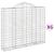Coșuri gabion arcuite 6 buc, 200x30x160/180 cm, fier galvanizat GartenMobel Dekor