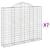 Coșuri gabion arcuite 7 buc, 200x30x160/180 cm, fier galvanizat GartenMobel Dekor