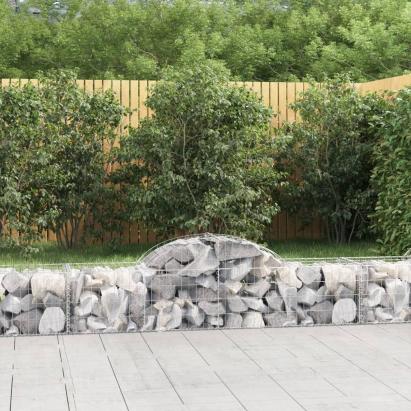 Coșuri gabion arcuite 11 buc, 200x50x40/60 cm, fier galvanizat GartenMobel Dekor