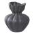 Vază decorativă House Nordic din ceramică neagră mată, Ø17,2 x 19,4 cm