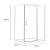 Cabină de duș asimetrică Leziter Galatro 80x120 cm, ușă batantă, sticlă 6 mm