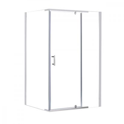 Cabină de duș asimetrică Leziter Galatro 80x120 cm, ușă batantă, sticlă 6 mm