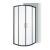 Cabină de duș curbată Leziter Spirit Clear 90x90x180 cm, fără cădiță, neagră