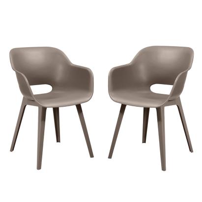 Scaun de grădină Curver Akola Duo, cappuccino, ergonomic și rezistent UV