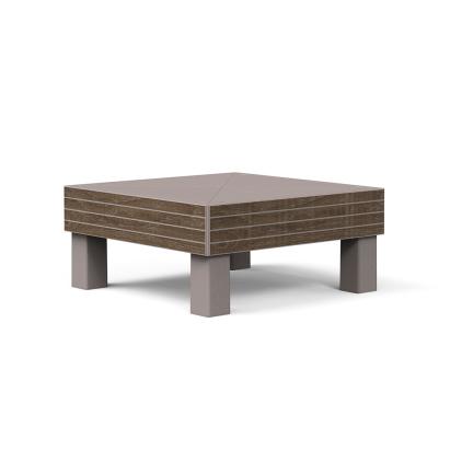 Masă de grădină Curver Elements Signature 65x65 cm, aspect nuc, fără pernă