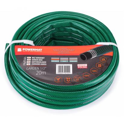 Furtun de grădină Powermat Garden 1/2 inch, 20 m, 3 straturi, anti-UV