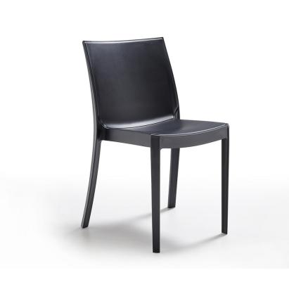 Scaun de grădină Pirlo Leziter din plastic grafit, rezistent UV, 55x47x82 cm