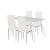 Set dining Leziter Renton 4+1 alb-gri cu masă Bora și scaune Tino NOVA