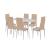 Set de dining Leziter Renton 6+1, masă cu piatră sinterizată, bej-gri