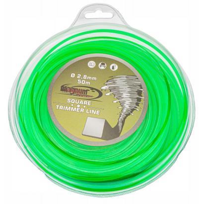 Fir de tăiere Powermat pentru trimmer, pătrat, 2,8 mm x 50 m