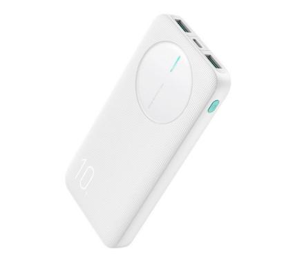 Powerbank JOYROOM 10000mAh cu 2x USB + USB-C, incarcare rapida PD 12W, indicator LED, alb