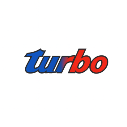 Abtibild Turbo auto 50x13,5 cm albastru-rosu, autocolant rezistent pentru exterior/interior