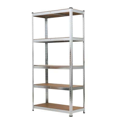 Raft metalic Leziter robust 180x90x30 cm, 5 polite MDF, 175 kg/raft, crom