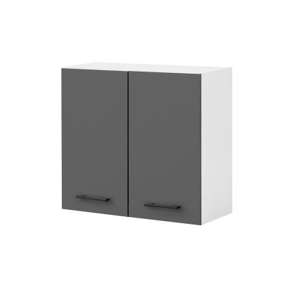Dulap superior de bucătărie Leziter Praktik 60, 2 uși, alb-antracit, 60 cm
